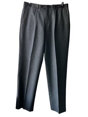 🩶Ideal by Zanetti Men’s Pinstripe Gray and Tan Dress Pants- Size 36